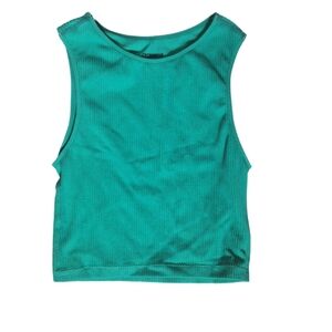 Women's Ribbed Stretchy Athletic Tank Bright Green- FreshWear XS/Small
